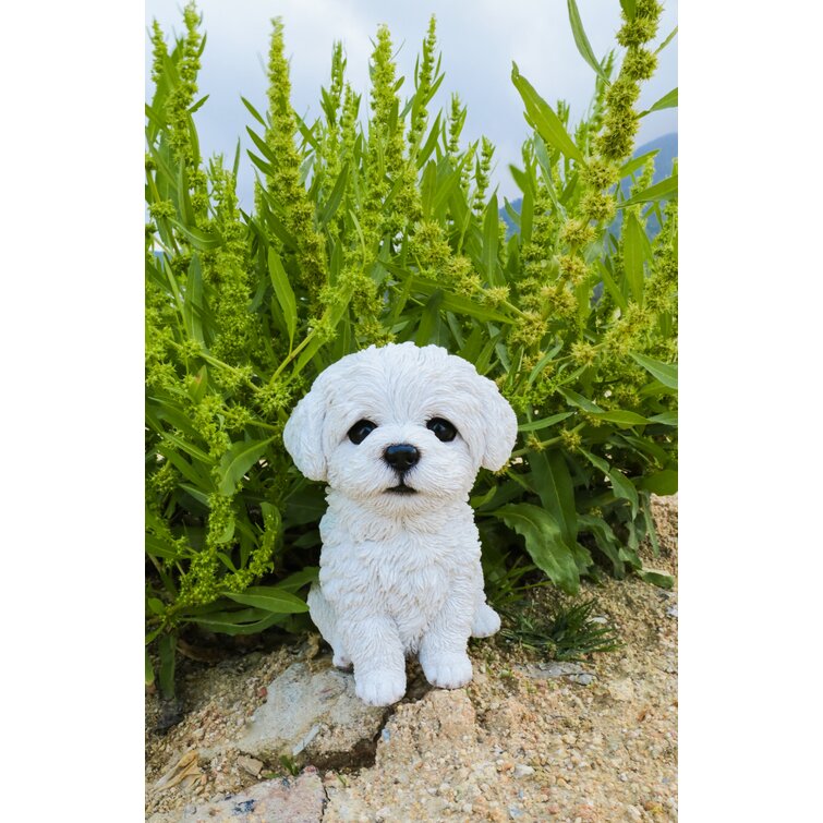 maltese puppy statue